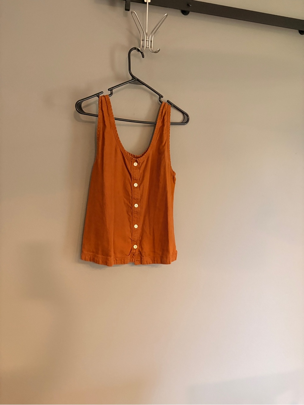 Madewell Rust Orange Button-Front Camisole